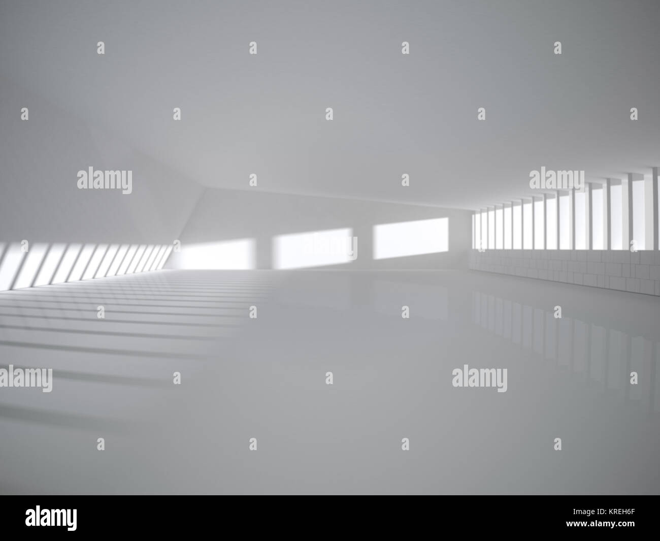 Abstract modern architecture background, empty white open space ...