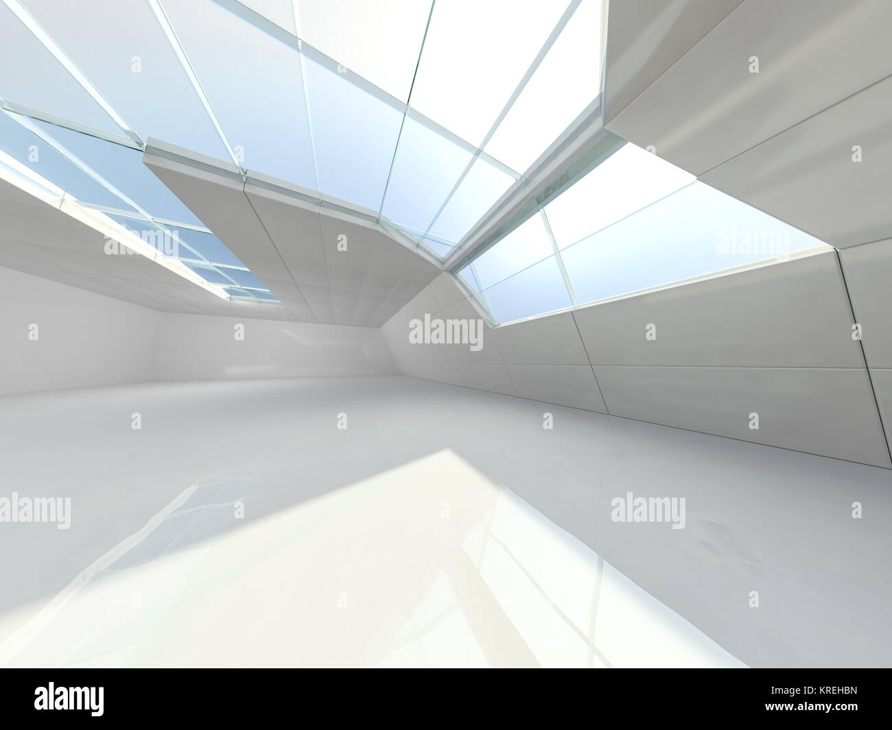 Abstract modern architecture background, empty white open space ...
