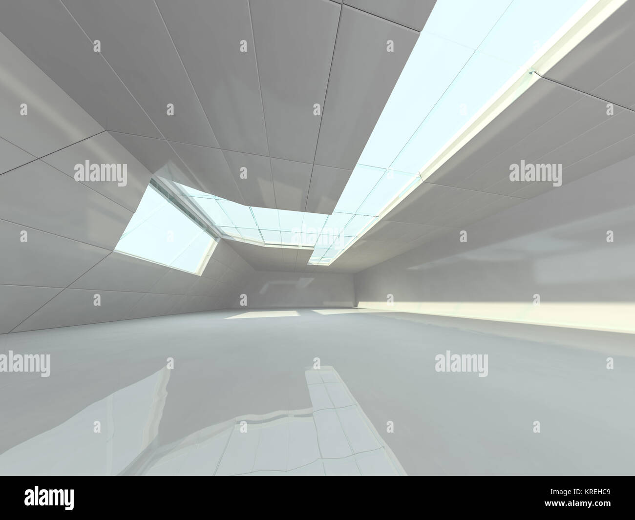 Abstract modern architecture background, empty white open space ...