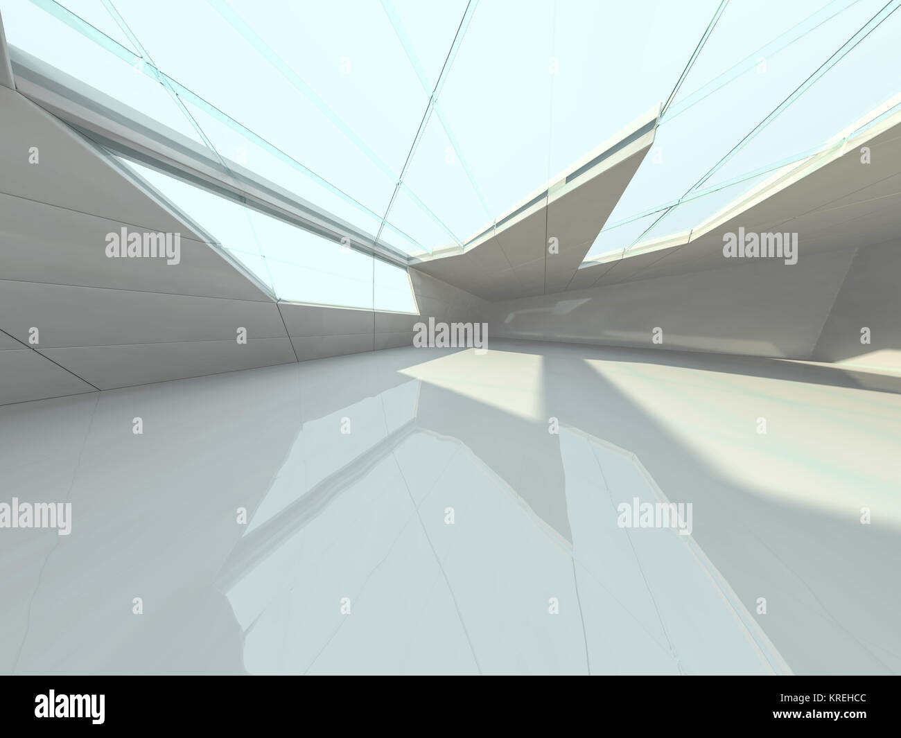 Abstract modern architecture background, empty white open space ...