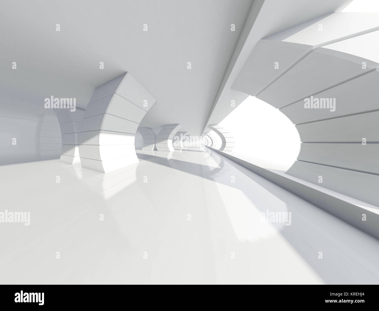 Abstract modern architecture background, empty white open space ...
