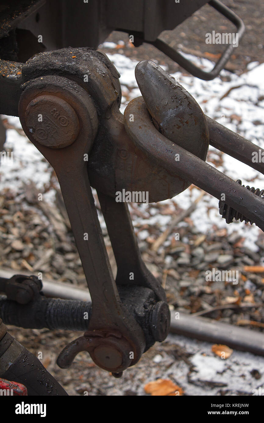 clutch of a railroad car for freight traffic Stock Photo Alamy