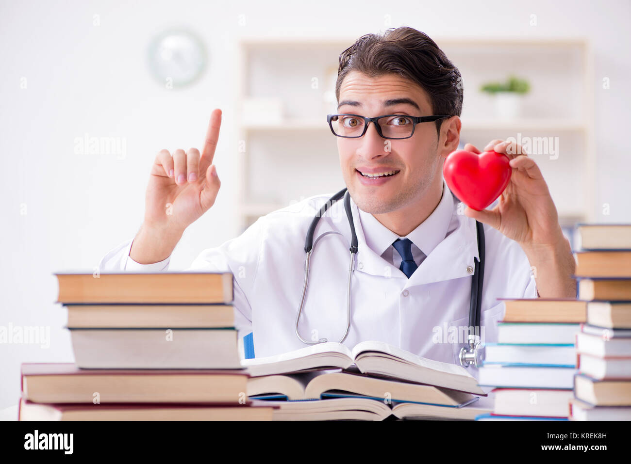 Medical student preparing for university exams Stock Photo Alamy