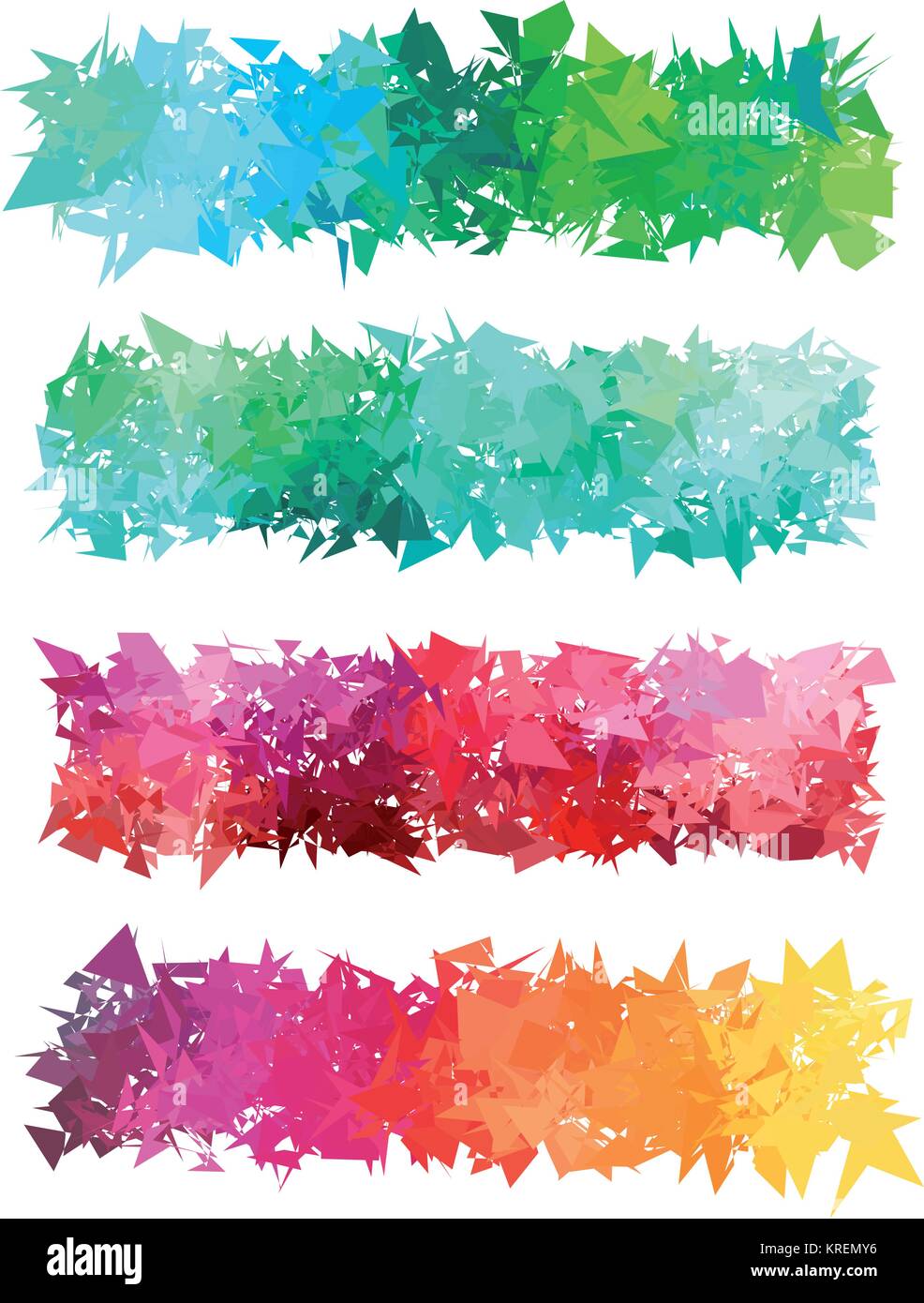 abstract colorful geometric banner, set of vector design elements Stock Vector
