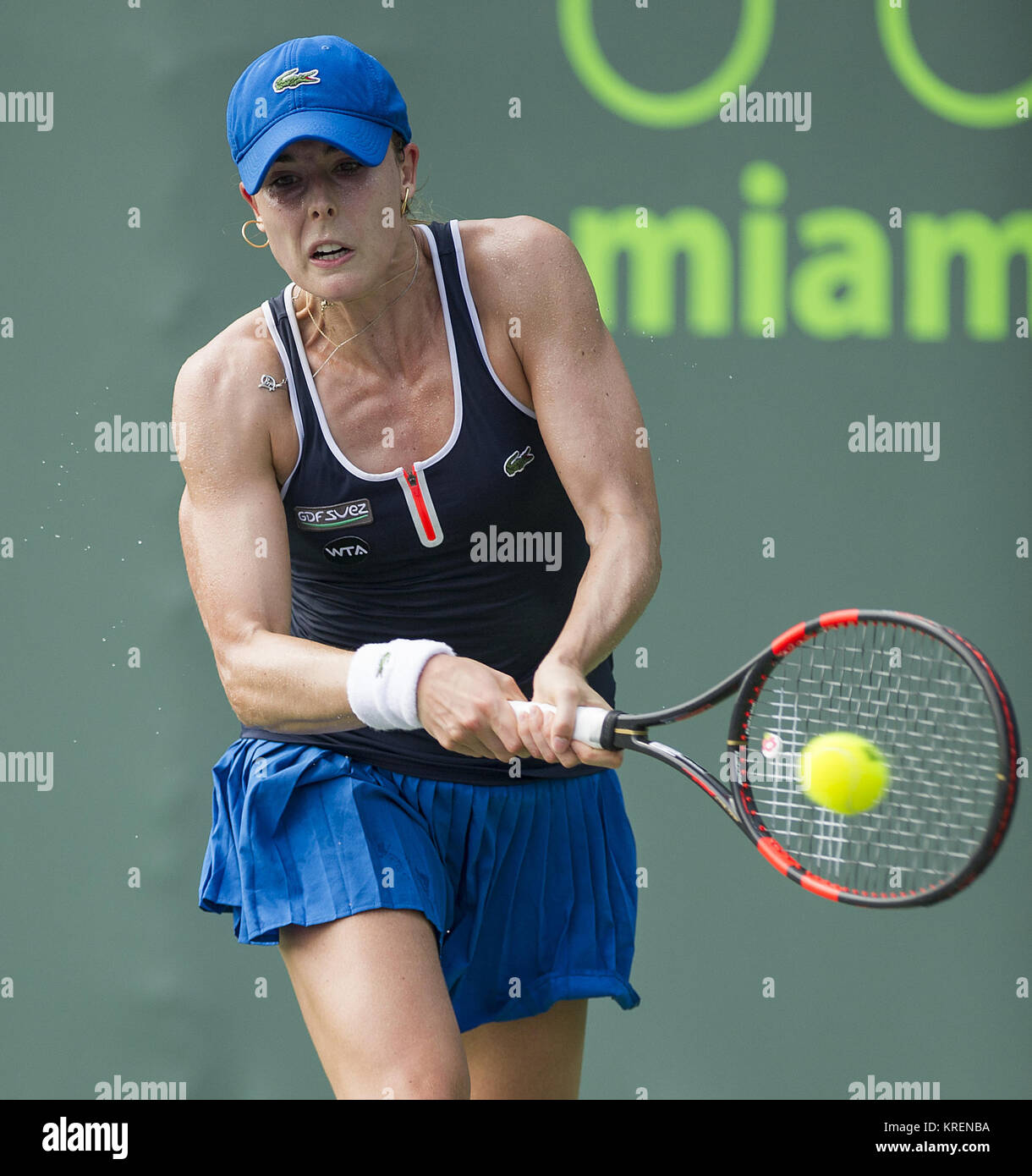 Key Biscayne, FL March 26 Alize (FRA) in action here defeats