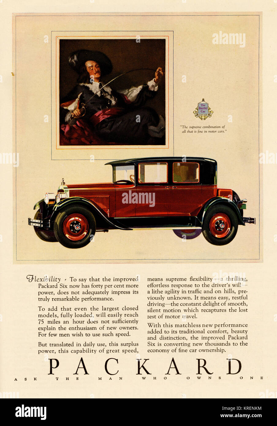 Enduring Supreme Combination Vintage Print Ad 1927 Packard