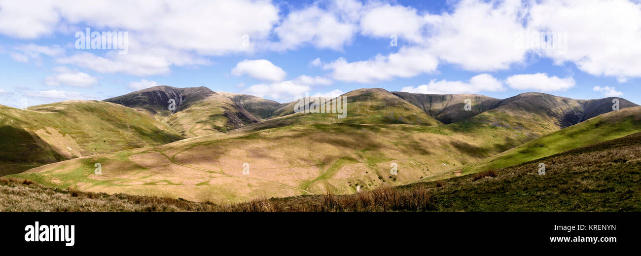 Panorama of the Howgills on a lovely summers day Stock Photo