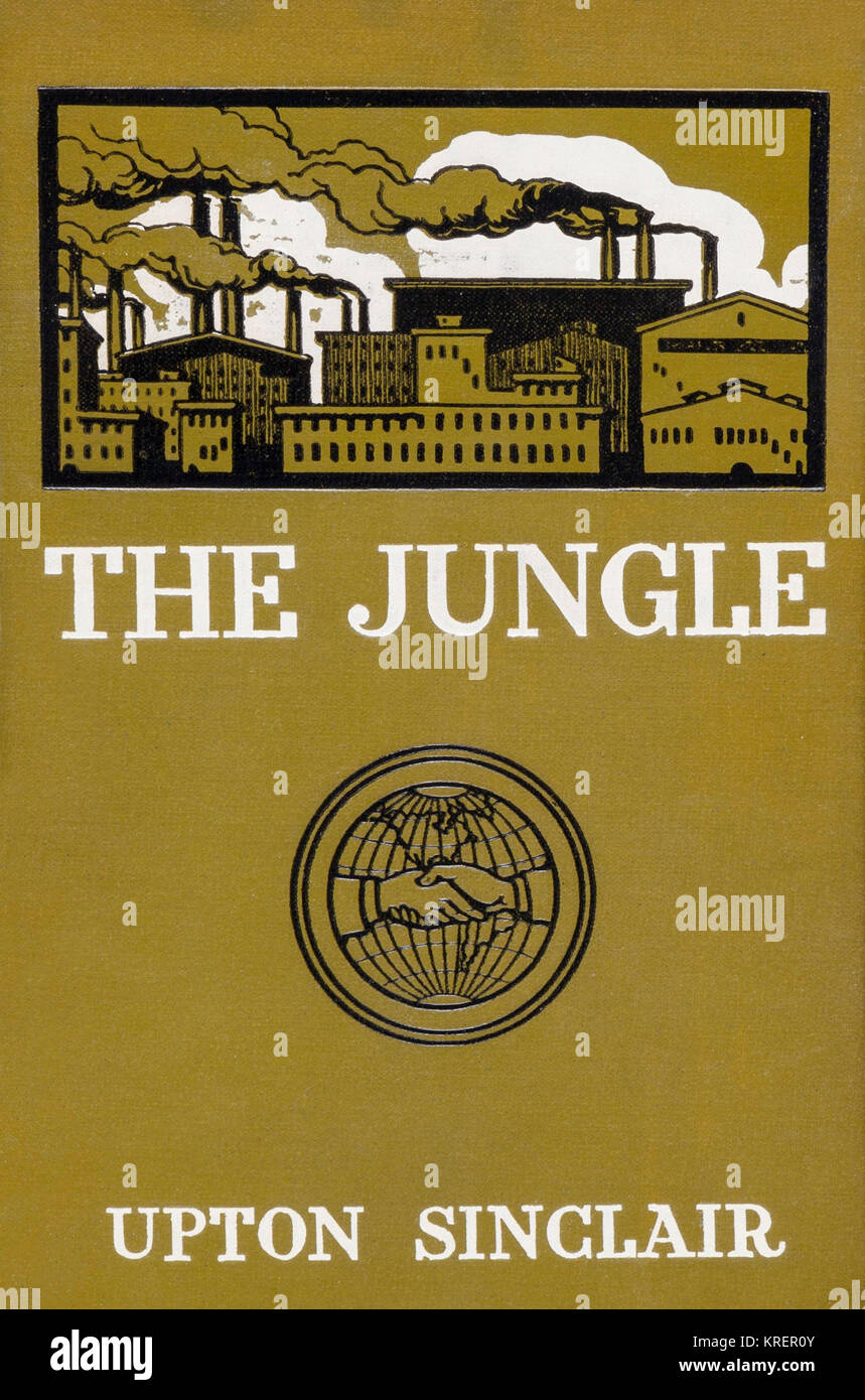 "The Jungle by Upton Sinclair -- a powerful expose on conditions in the Chicago meat-packing industry -- was both an instant bestseller and a monumentally influential book. Sinclair's graphic descriptions of the dire conditions in the nation's slaughterhouses caused a huge public outcry and led directly to the passage of the Pure Food and Drug Act in 1906 and, ultimately, to the creation of the Food and Drug Administration. When Sinclair had difficulty selling his politically-charged manuscript to publishers, he decided to publish it himself, asking payment from readers in advance in order to  Stock Photo