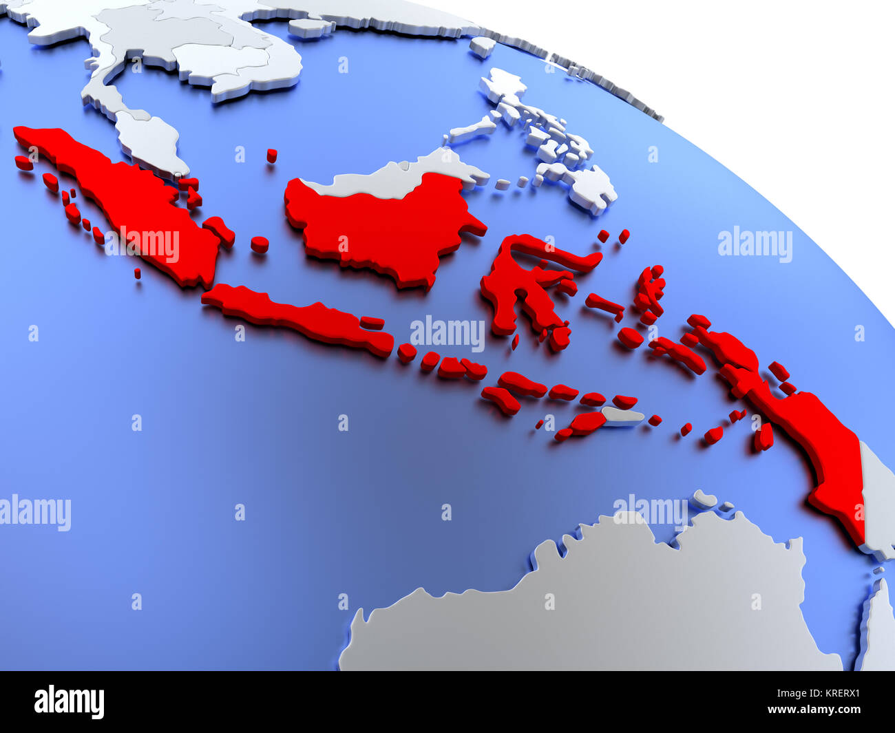 Indonesia On World Map Stock Photo Alamy Indonesia On World Map KRERX1 