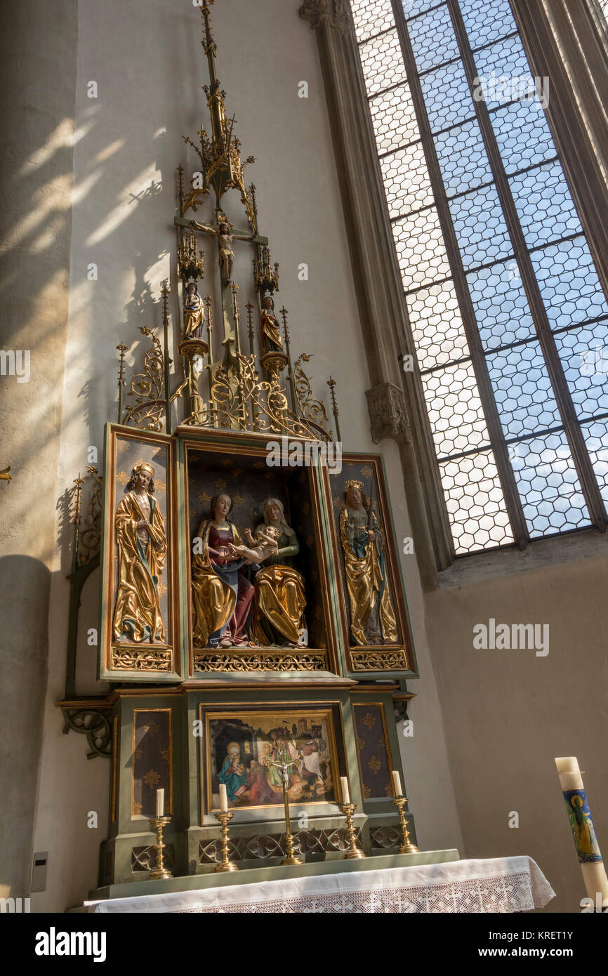 side chapel in east choir, Augsburg cathedral, Bavaria, Germany Stock Photo