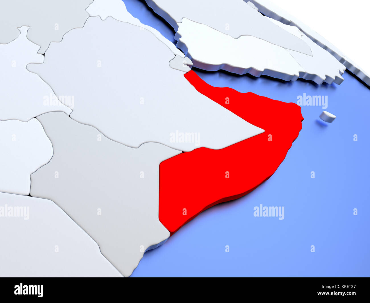 Somalia On World Map Stock Photo Alamy Somalia On World Map KRET27