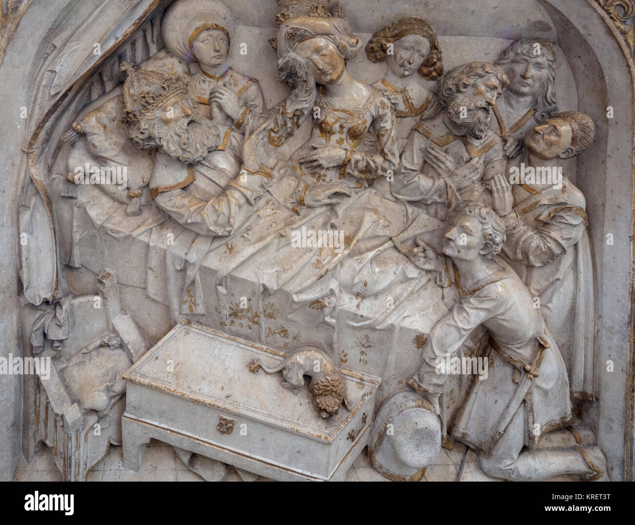 detail of Tomb of Heinrich and Kunigunde (1513), Bamberg Cathedral, Bavaria, Germany Stock Photo