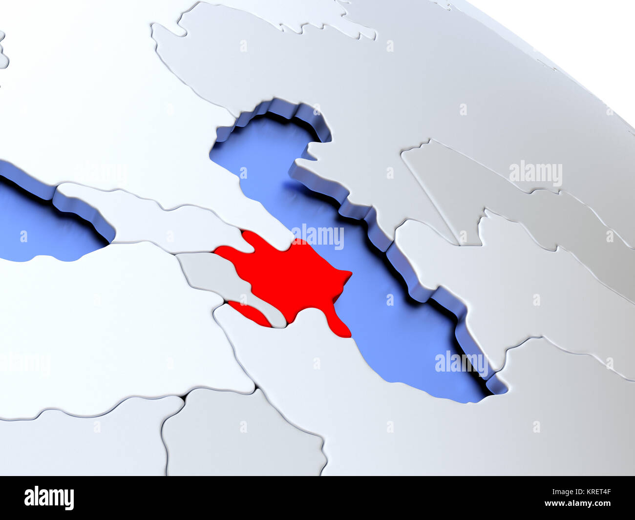Azerbaijan On World Map Stock Photo Alamy Azerbaijan On World Map KRET4F 