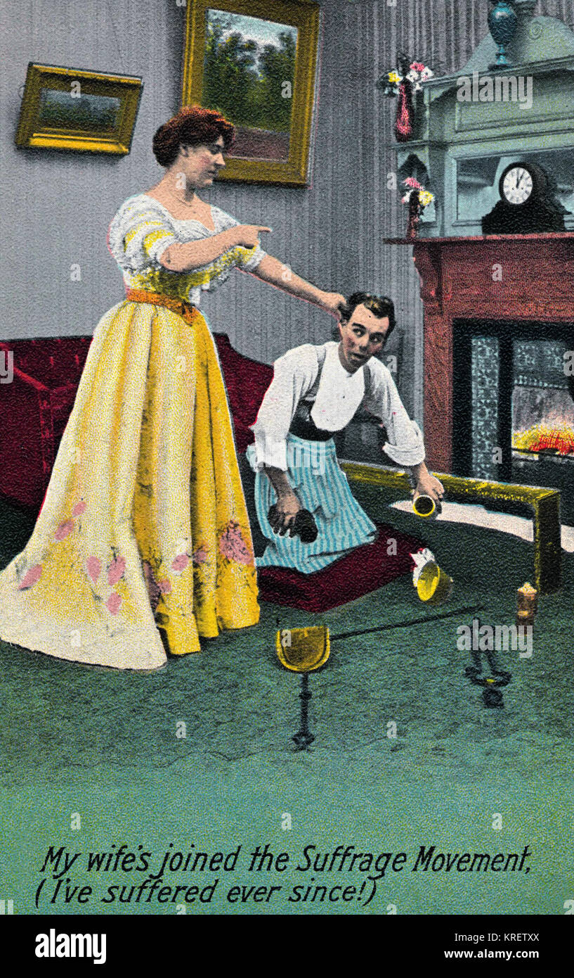My Wife Joined the Suffrage Movement Stock Photo