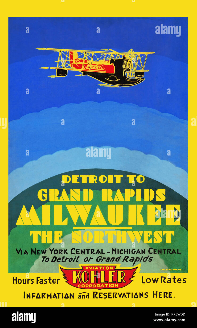 Detroit to Grand Rapids/ Milwaukee/The Northwest Stock Photo Alamy