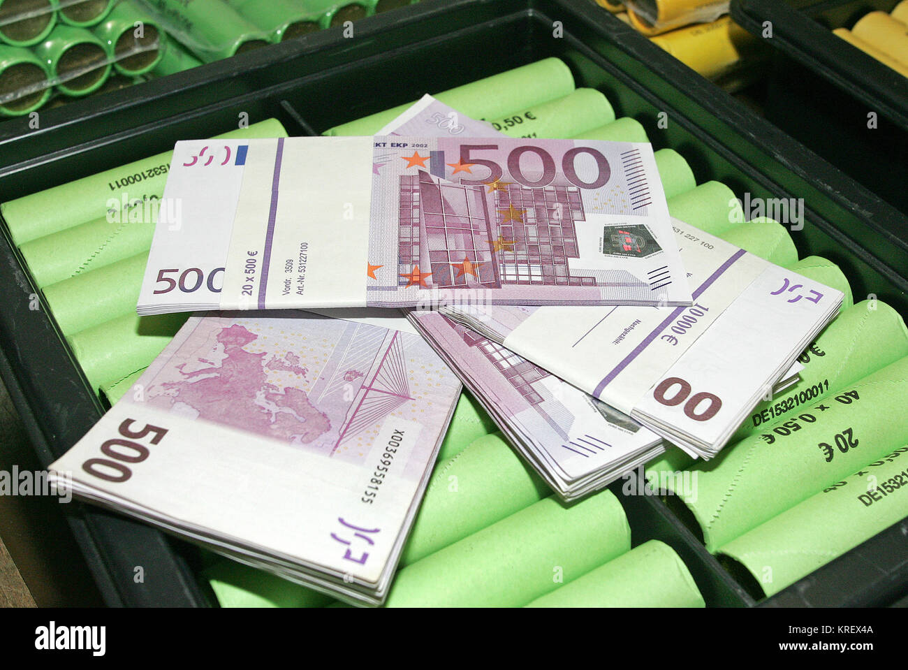 500 euro bills Stock Photo