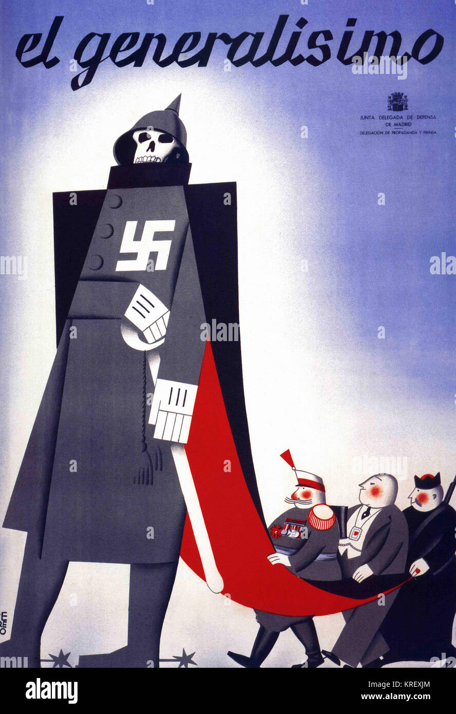 El Generalisimo Franco, circa 1936; Spanish Civil War Poster Stock Photo