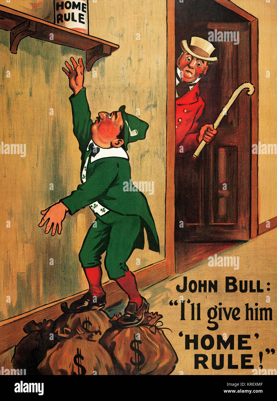 I'll give him Home Rule! Stock Photo
