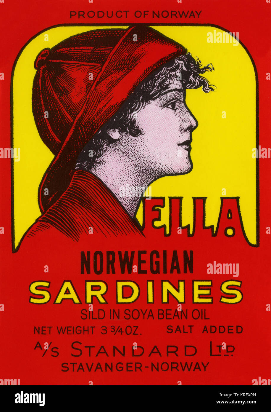 Ella Norwegian Sardines Stock Photo