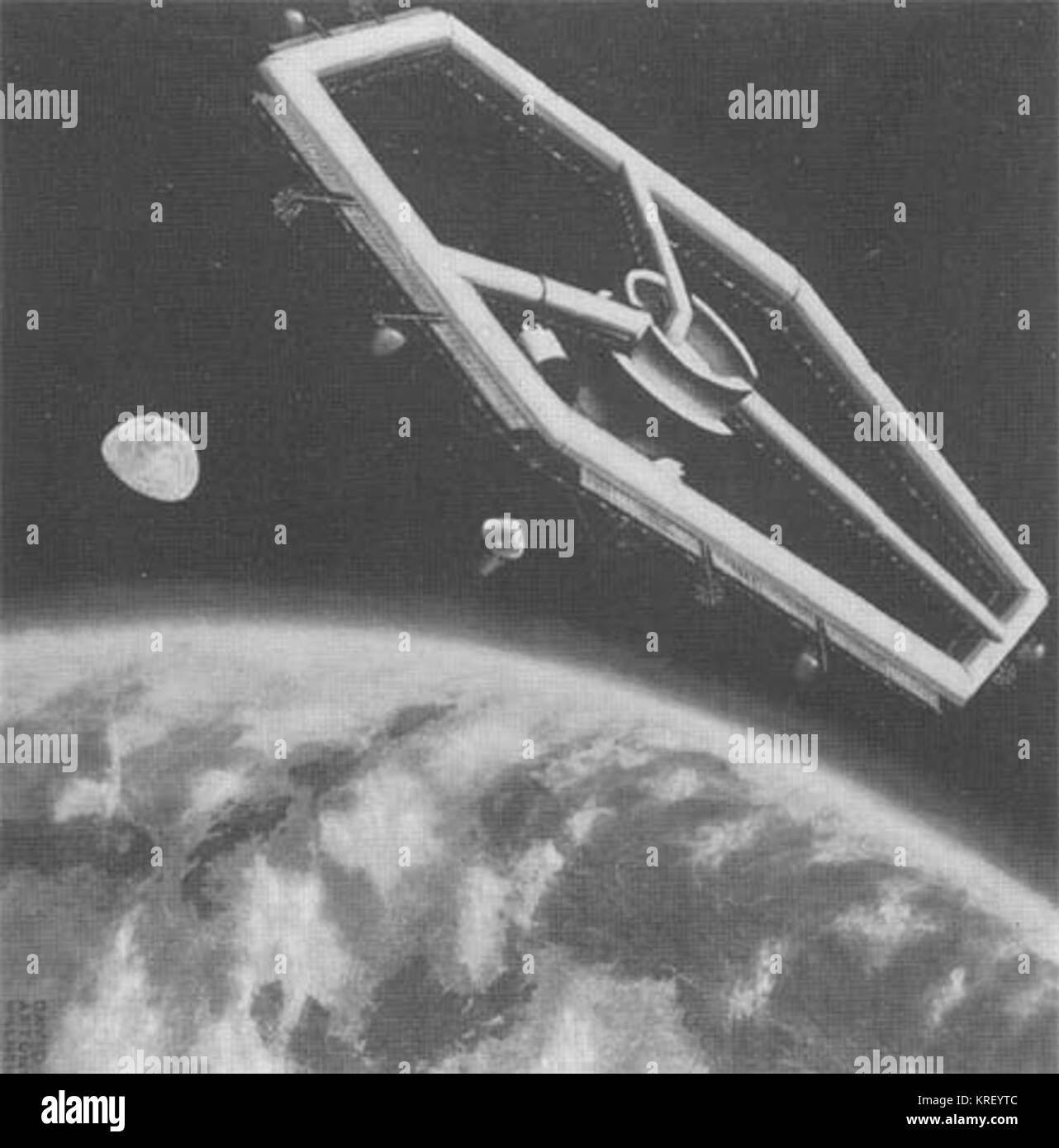 Hegagonal Inflatable Space Station 1962 Stock Photo Alamy Hegagonal inflatable space station 1962 stock photo alamy