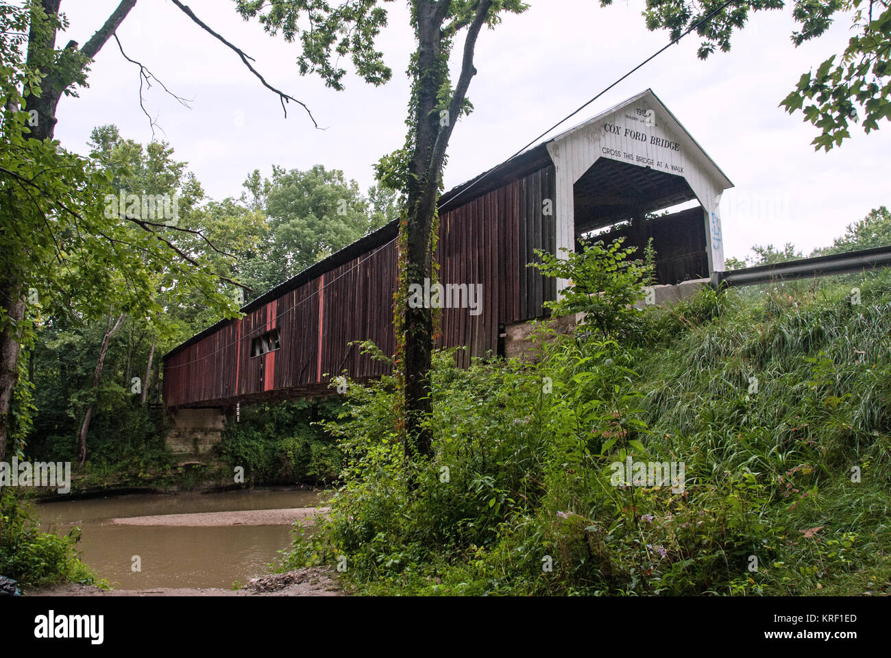 Cox Ford Covered Bridge Stock Photo Alamy