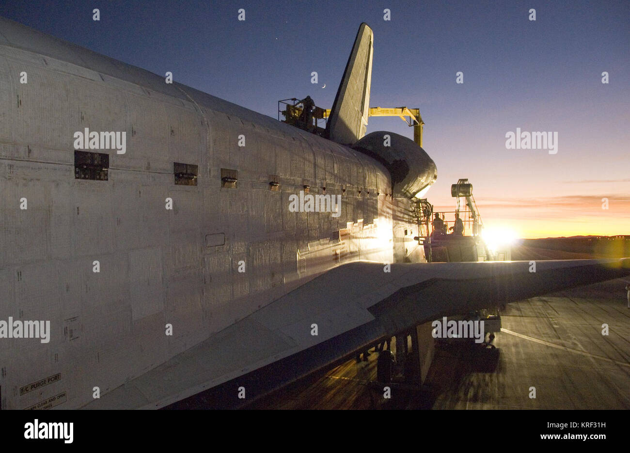 STS-126 post landing servicing Stock Photo