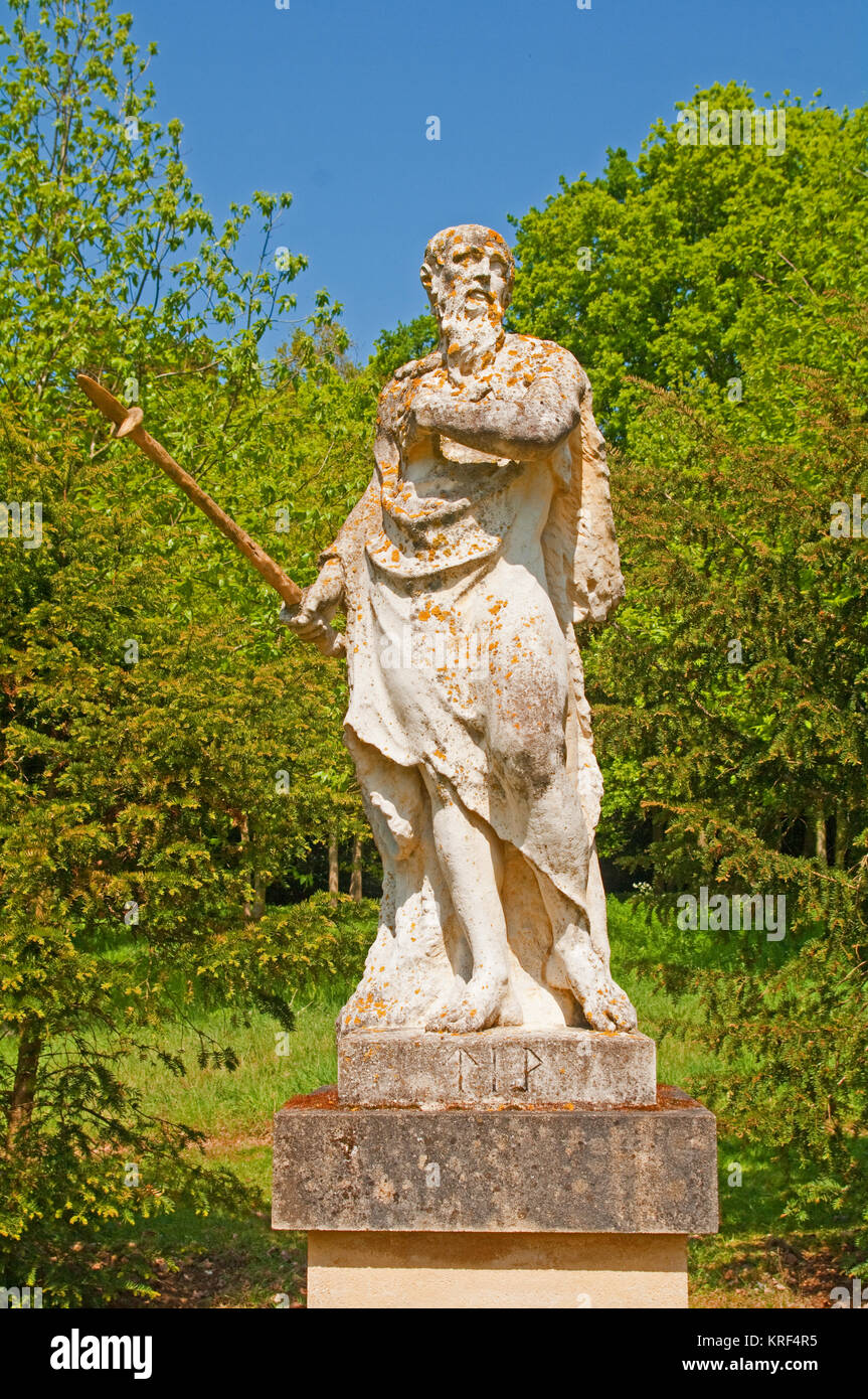 Stowe Landscape Garden, Garden Statue, Buckinghamshire, England, Great Britain, United Kingdome, Stock Photo