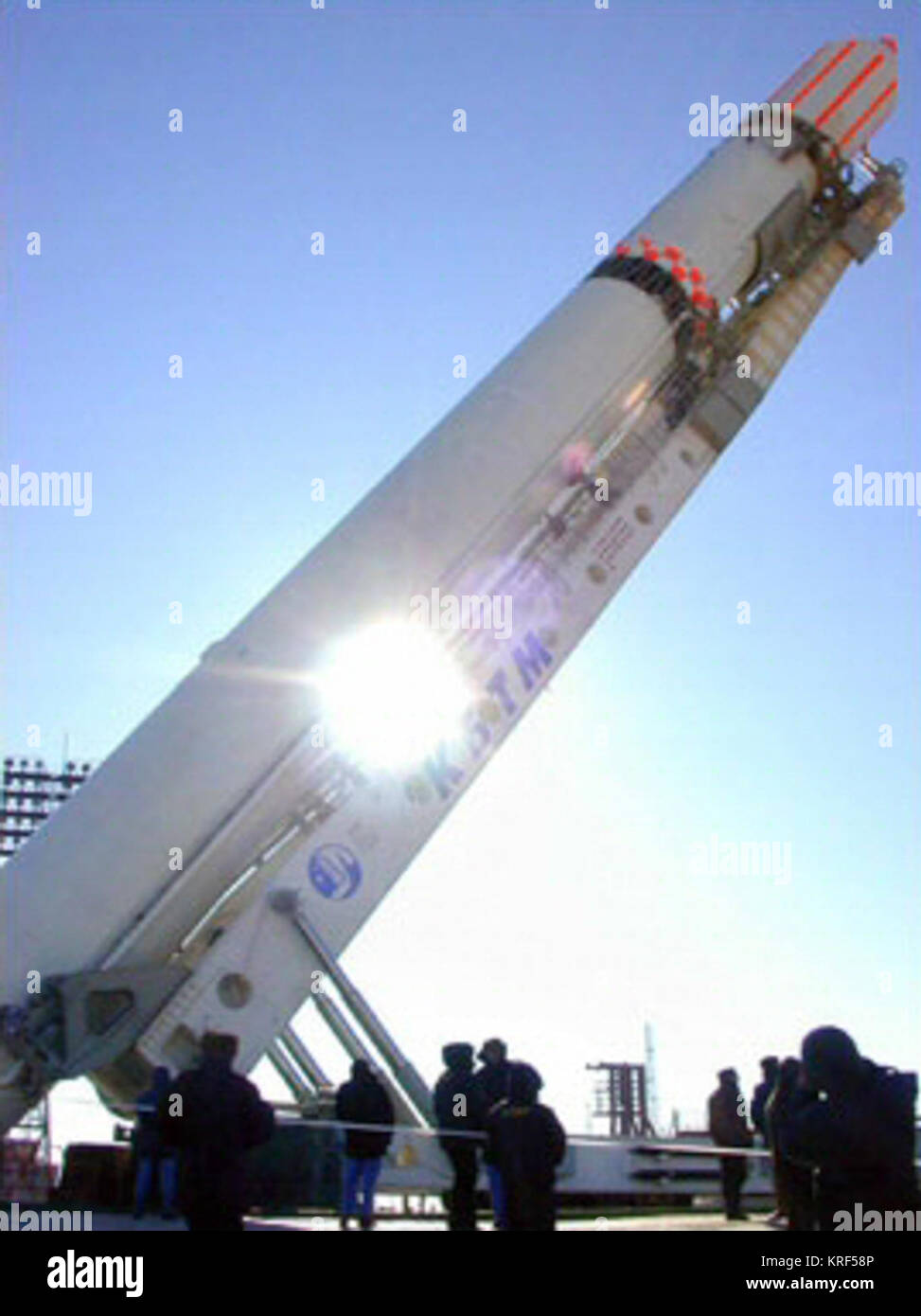 Zenit-2 rocket erected Stock Photo - Alamy
