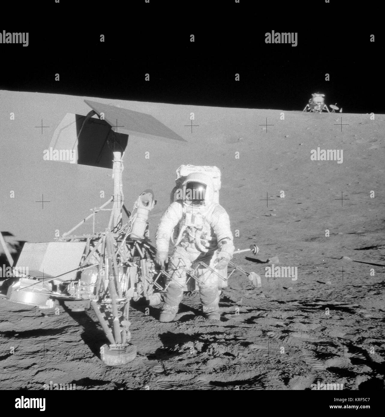 Apollo 12 and Surveyor 7135 Stock Photo