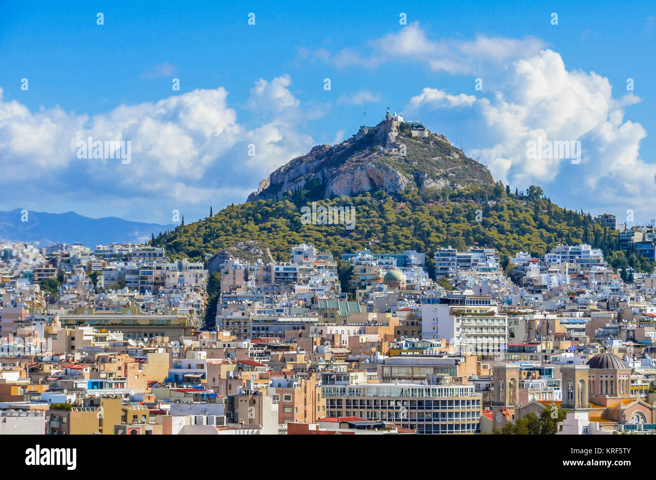 Mount Lycabettus The Highest Of Which Surrounds The City Of Athens Mount Lycabettus The Highest Of Which Surrounds The City Of Athens