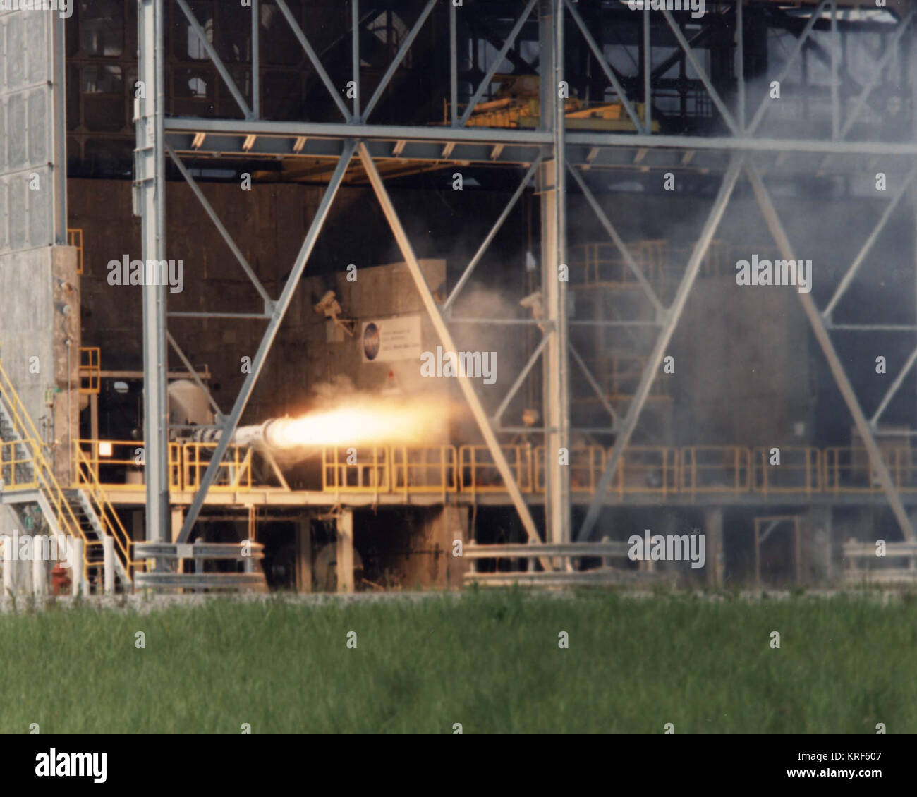 94-321-9 hybrid rocket test Stock Photo
