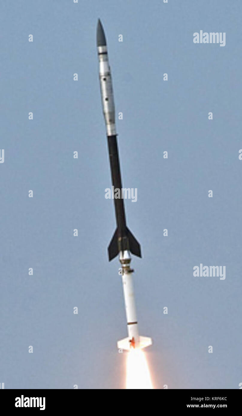 Black Brant 9 carrying IRVE 28cropped29 Stock Photo - Alamy