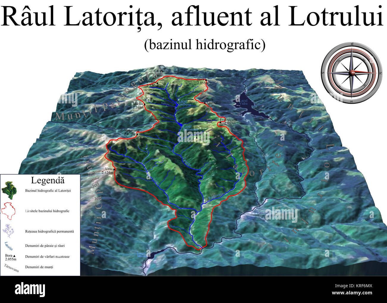 Bazinul hidrografic al Raului Latorita, Romania Stock Photo - Alamy