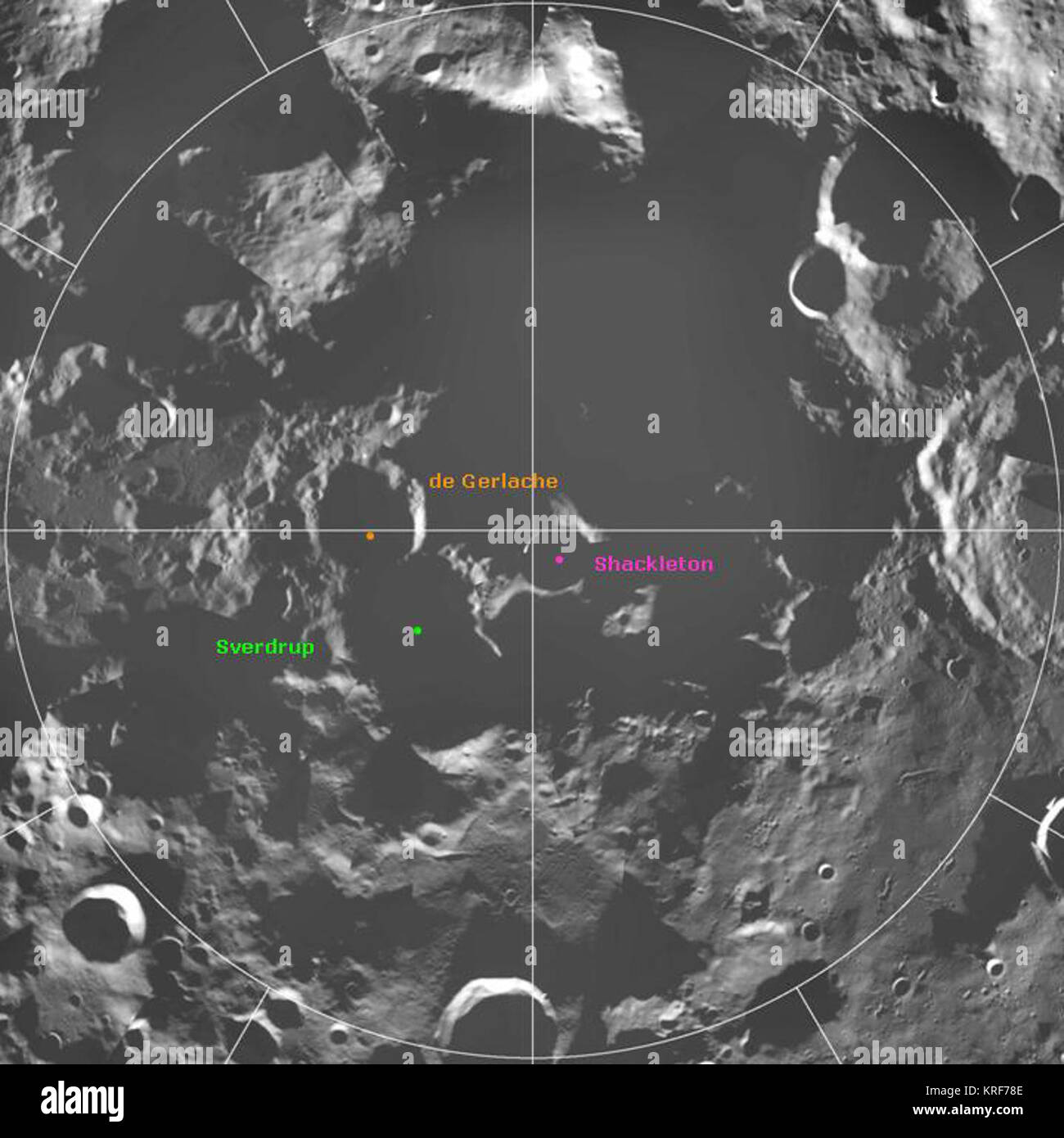 De gerlache shackleton sverdrup crater Stock Photo Alamy