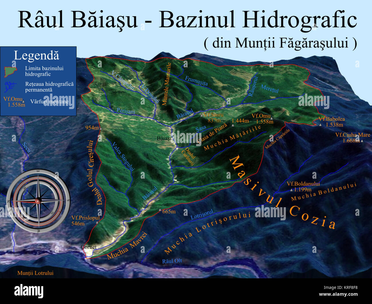 Of storm wire detection Harta 3D pentru bazinul Raului Baiasu, afluent al Oltului Stock Photo - Alamy Of storm wire detection Harta 3D pentru bazinul Raului Baiasu, afluent al Oltului Stock Photo - Alamy