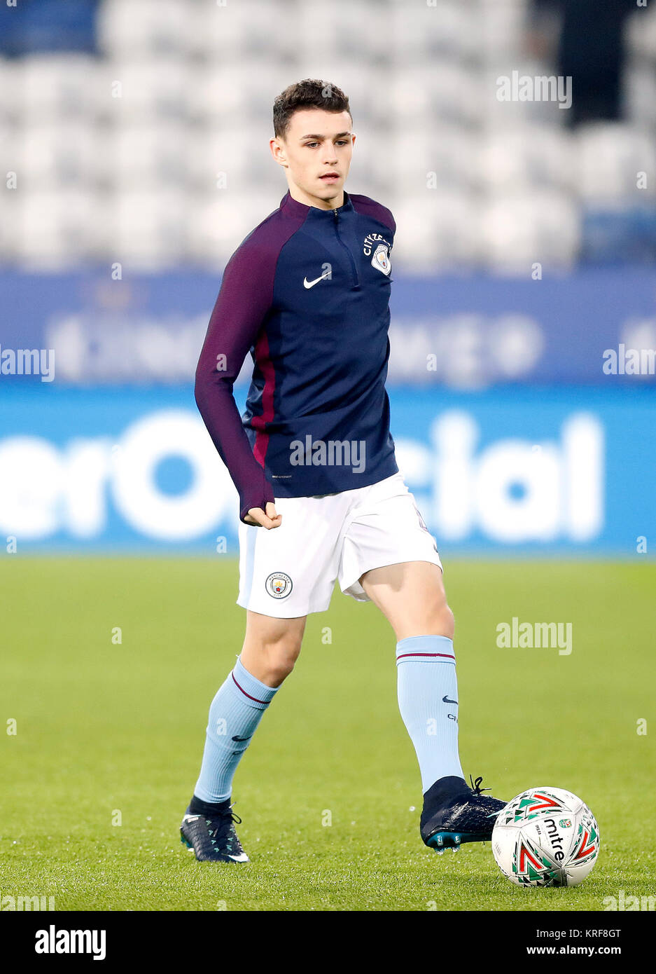 Manchester City S Phil Foden Before The Carabao Cup Quarter Final At The King Power Stadium Leicester Stock Photo Alamy