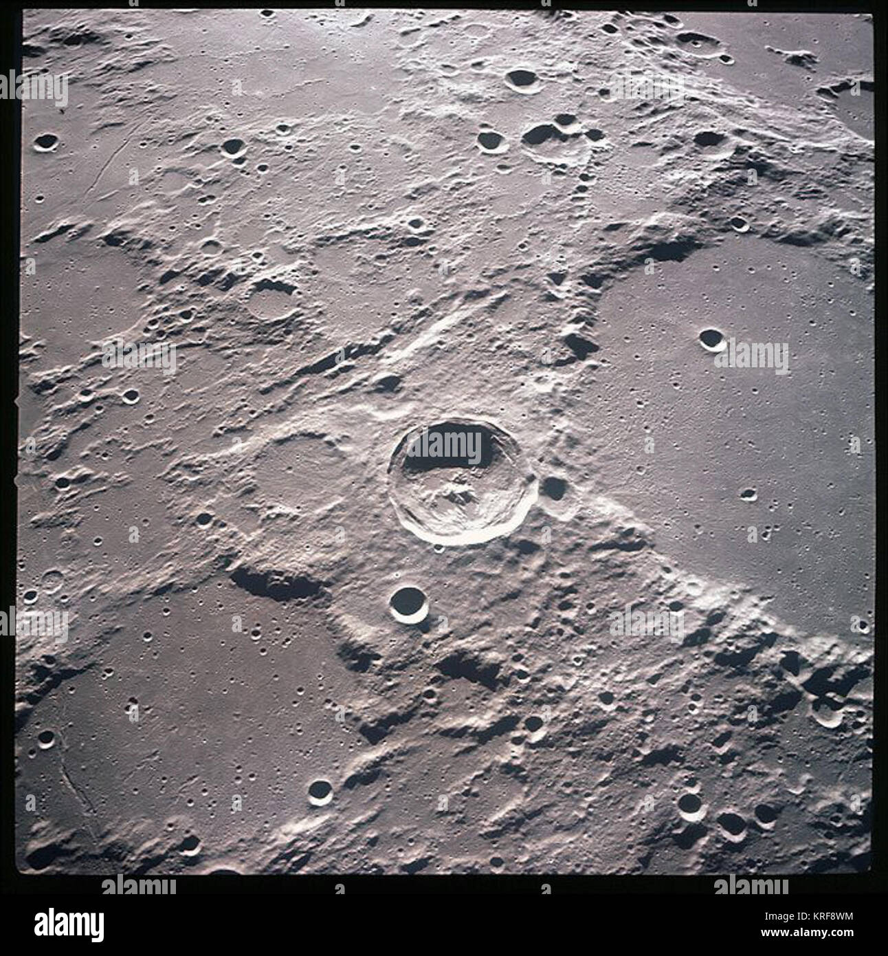 Herschel crater, Moon Stock Photo - Alamy