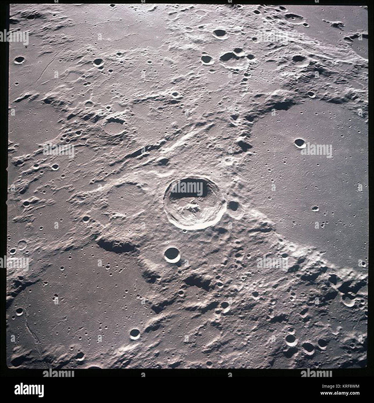 Herschel crater, Moon Stock Photo Alamy