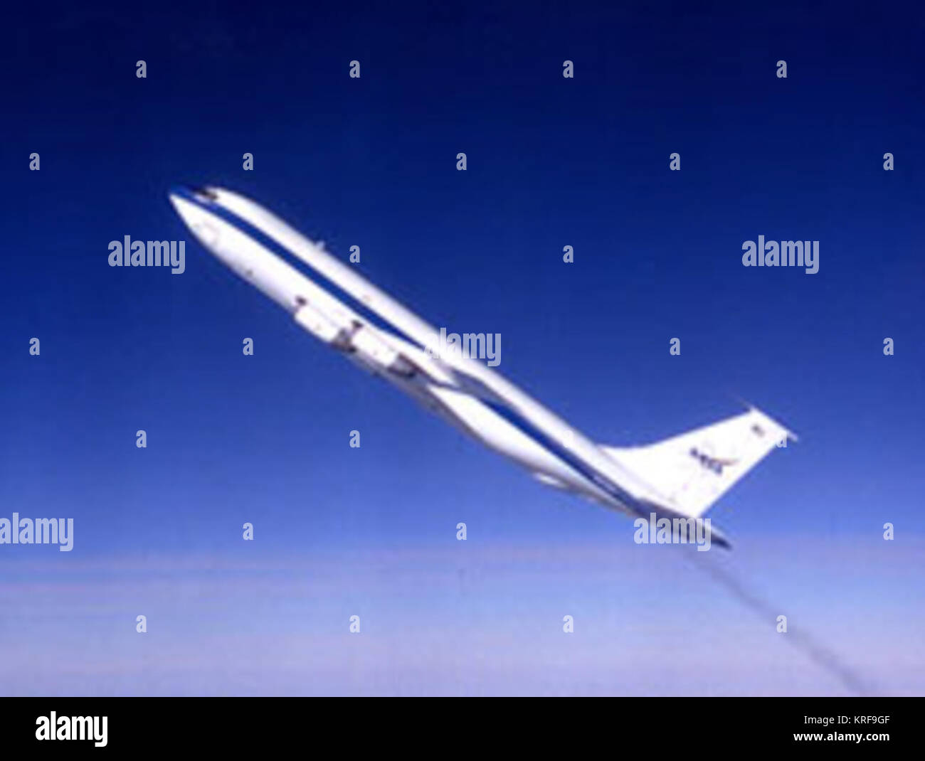 KC135A plane ascending for zero gravity maneuver Stock Photo Alamy