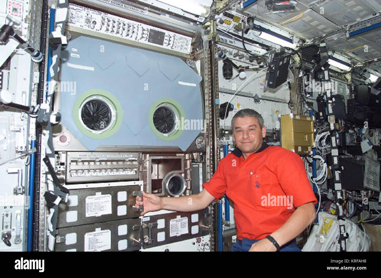 Microgravity Science Glovebox with Korzun Stock Photo Alamy