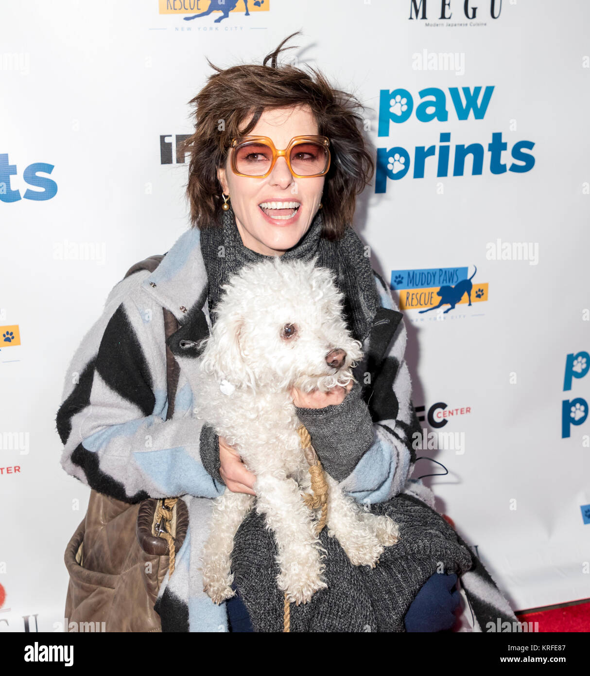 New York, NY, USA - December 19: Actress Parker Posey with her dog