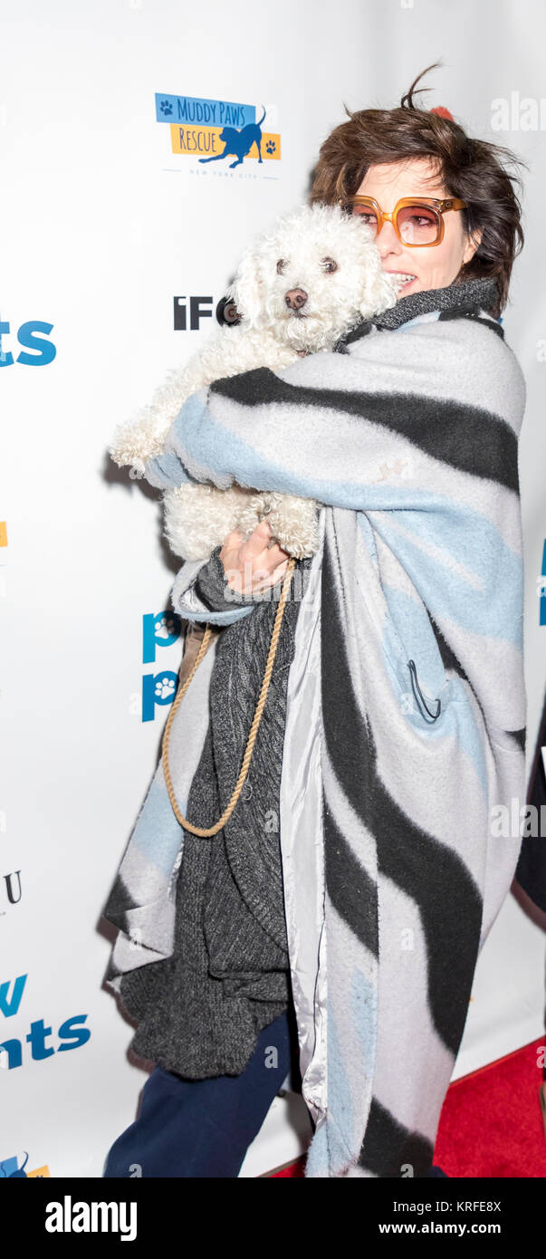 New York, NY, USA - December 19: Actress Parker Posey with her dog