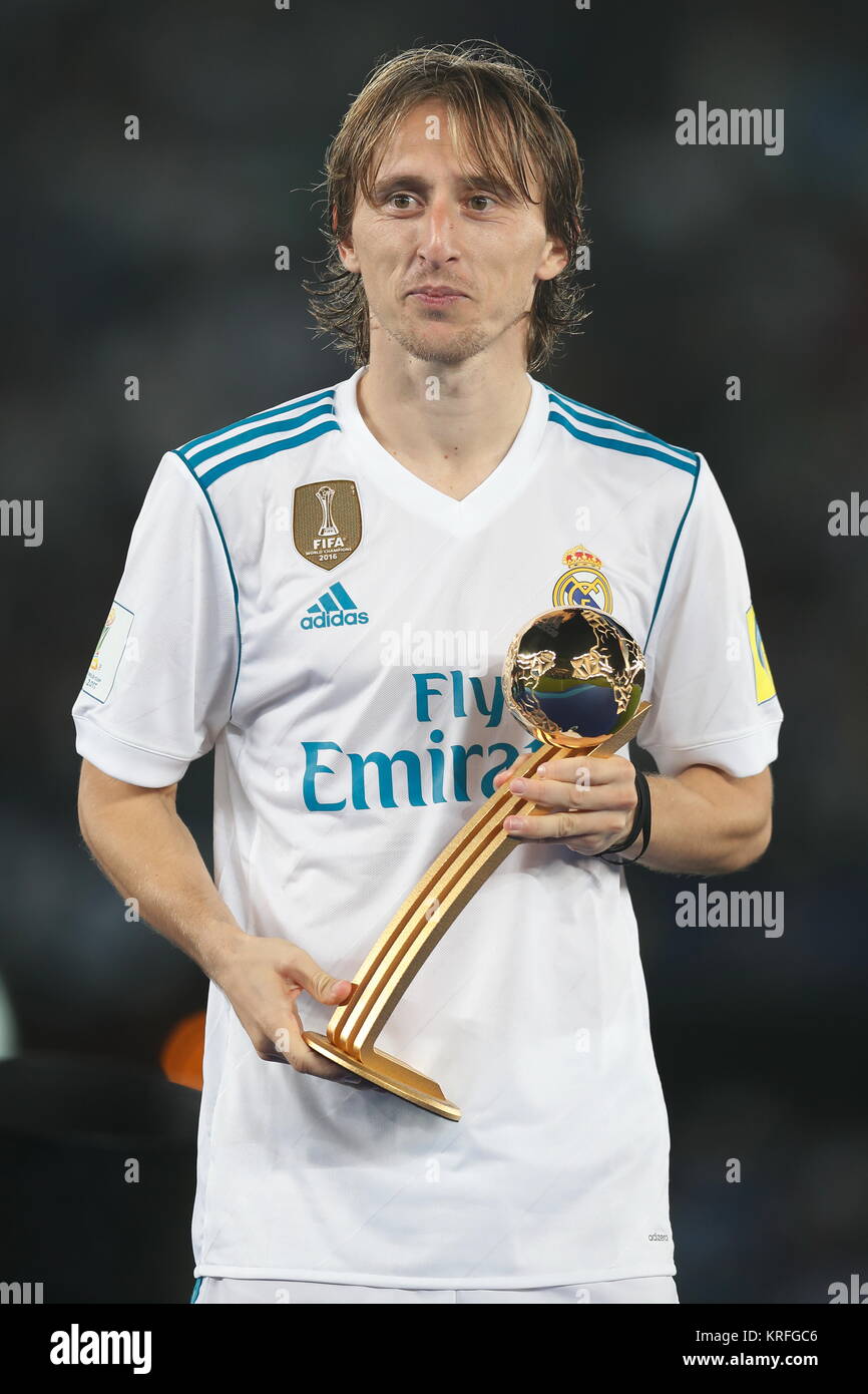 Abu Dhabi, UAE. 16th Dec, 2017. Luka Modric (Real) Football/Soccer : Modric  receive adidas Golden Ball during awards ceremony of FIFA Club World Cup  UAE 2017 at the Zayed Sports City Stadium