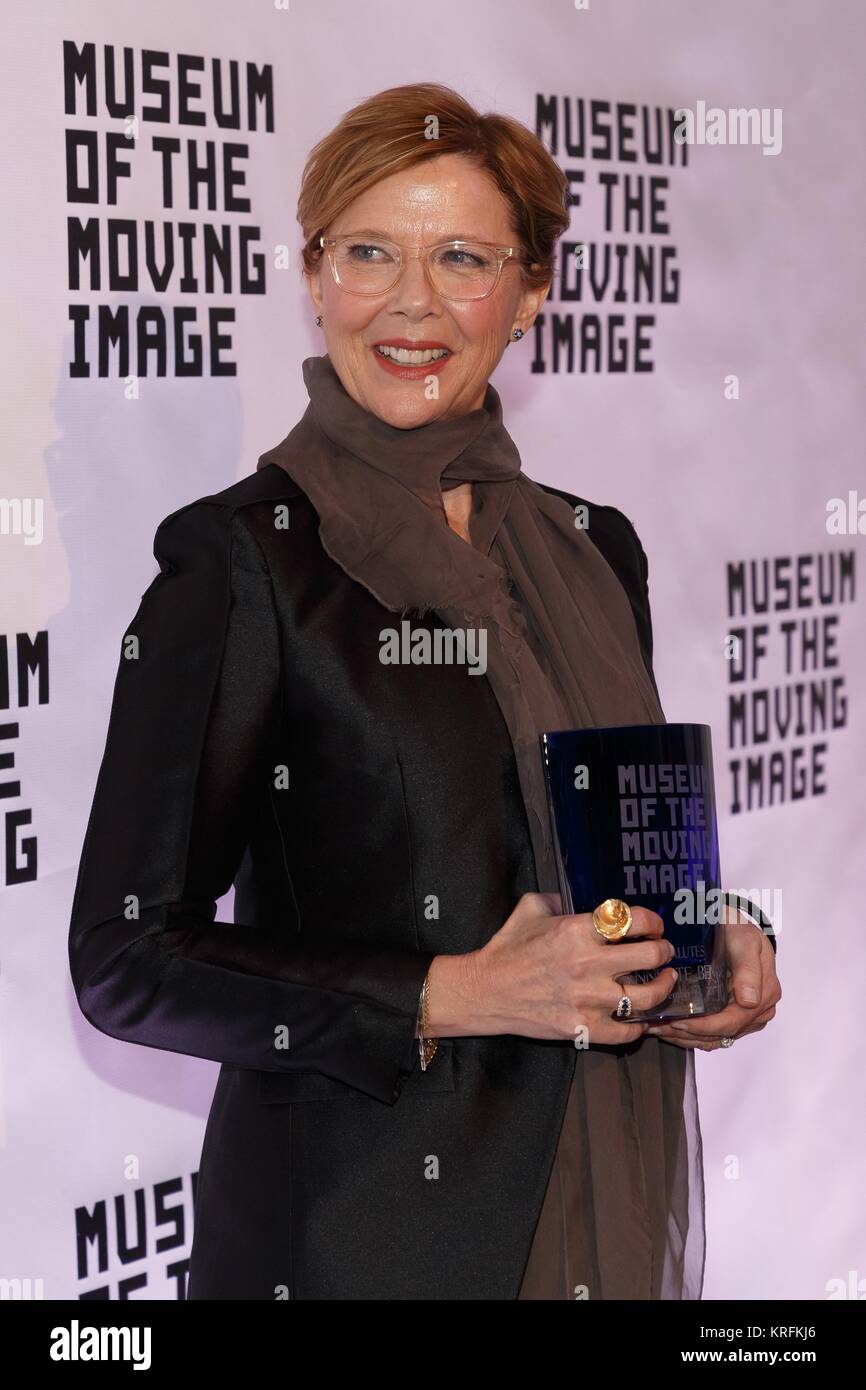 Annette Bening at arrivals for Museum Of The Moving Image Salute To Annette Bening, 583 Park Avenue, New York, NY December 13, 2017. Photo By: Jason Smith/Everett Collection Stock Photo