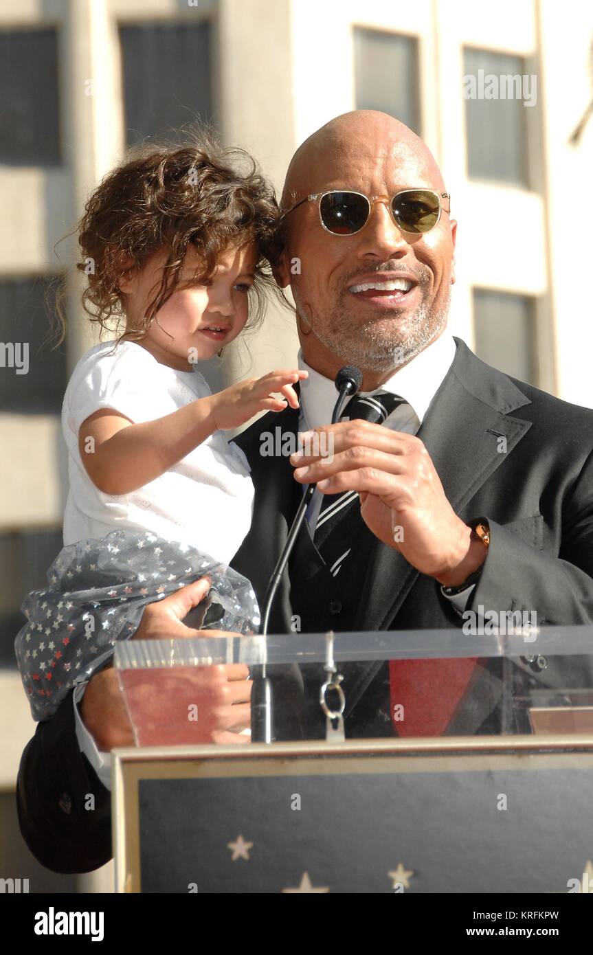 Los Angeles, CA, USA. 13th Dec, 2017. Jasmine Johnson, Dwayne Johnson ...