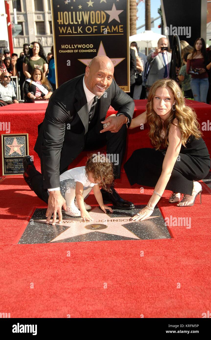 Los Angeles, CA, USA. 13th Dec, 2017. Jasmine Johnson, Dwayne Johnson