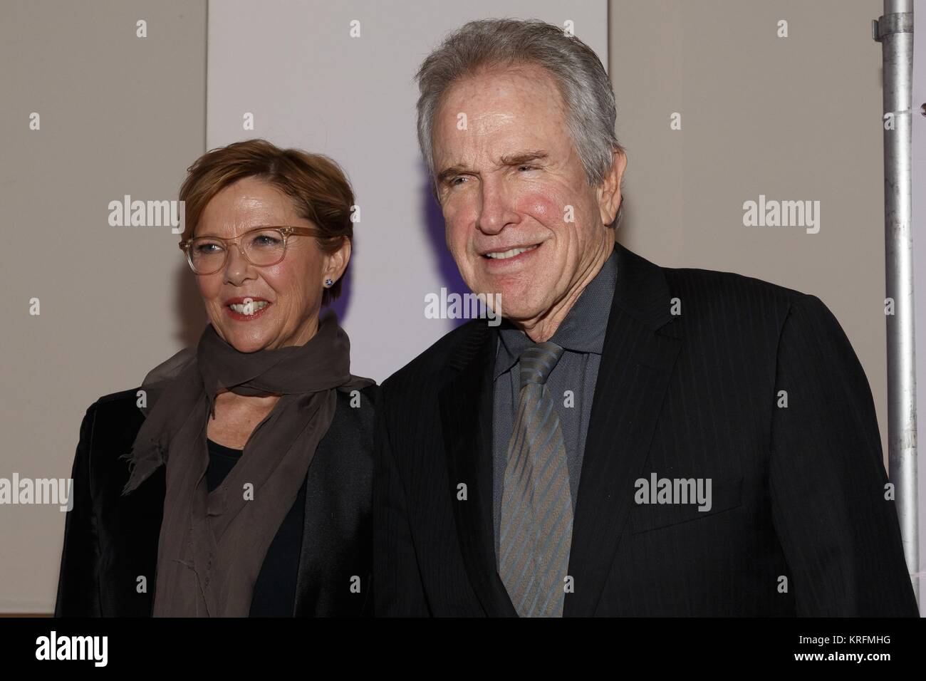 Annette Bening, Warren Beatty at arrivals for Museum Of The Moving Image Salute To Annette Bening, 583 Park Avenue, New York, NY December 13, 2017. Photo By: Jason Smith/Everett Collection Stock Photo