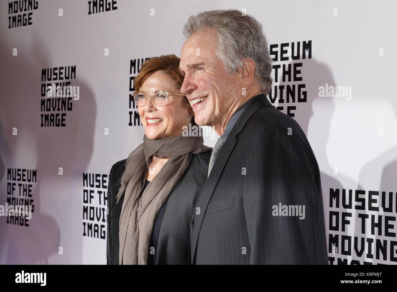Annette Bening, Warren Beatty at arrivals for Museum Of The Moving Image Salute To Annette Bening, 583 Park Avenue, New York, NY December 13, 2017. Photo By: Jason Smith/Everett Collection Stock Photo