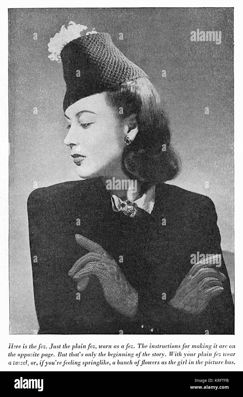 1940s Woman Hat High Resolution Stock Photography and Images - Alamy
