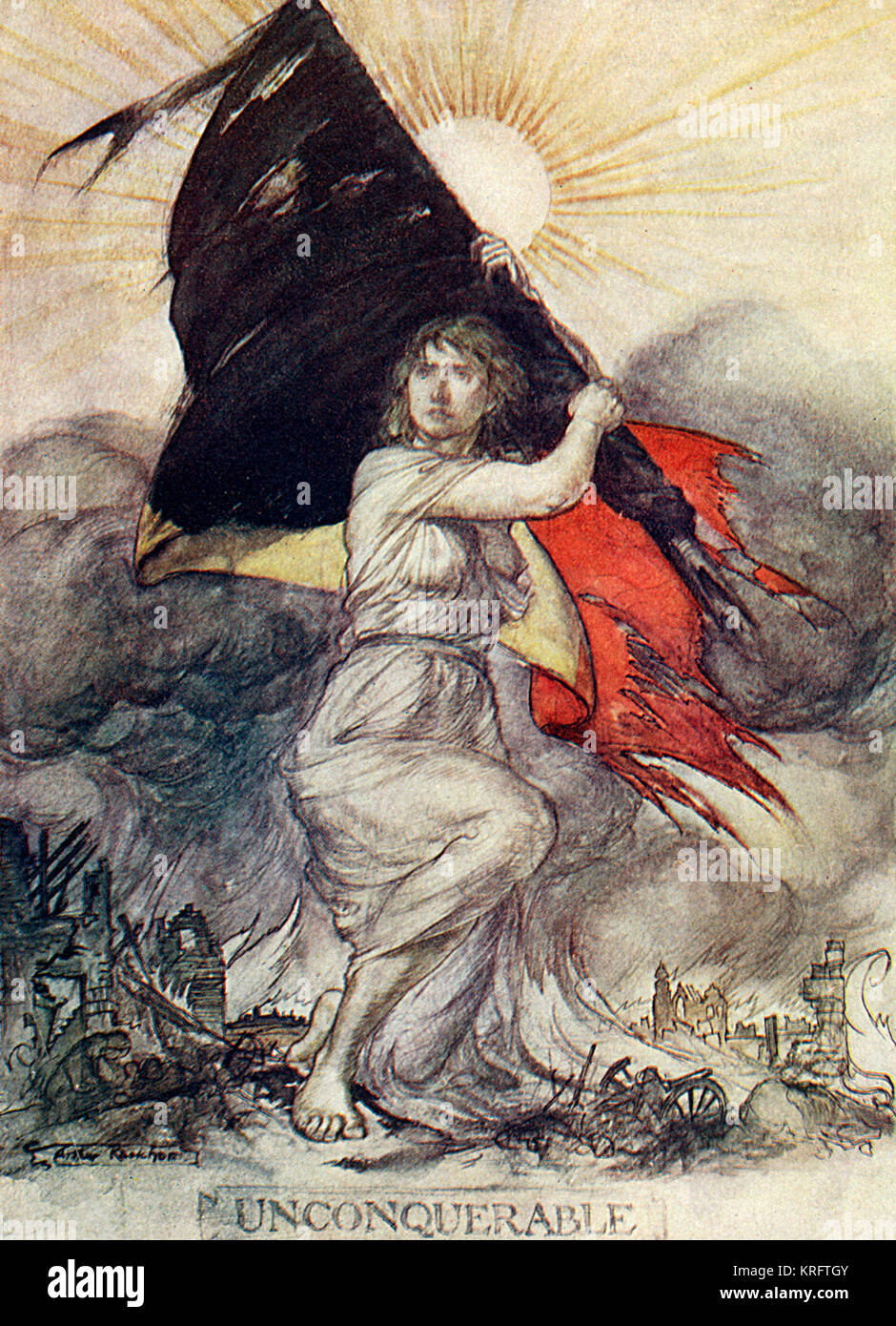 Unconquerable by Arthur Rackham - Defiant Belgium Stock Photo - Alamy